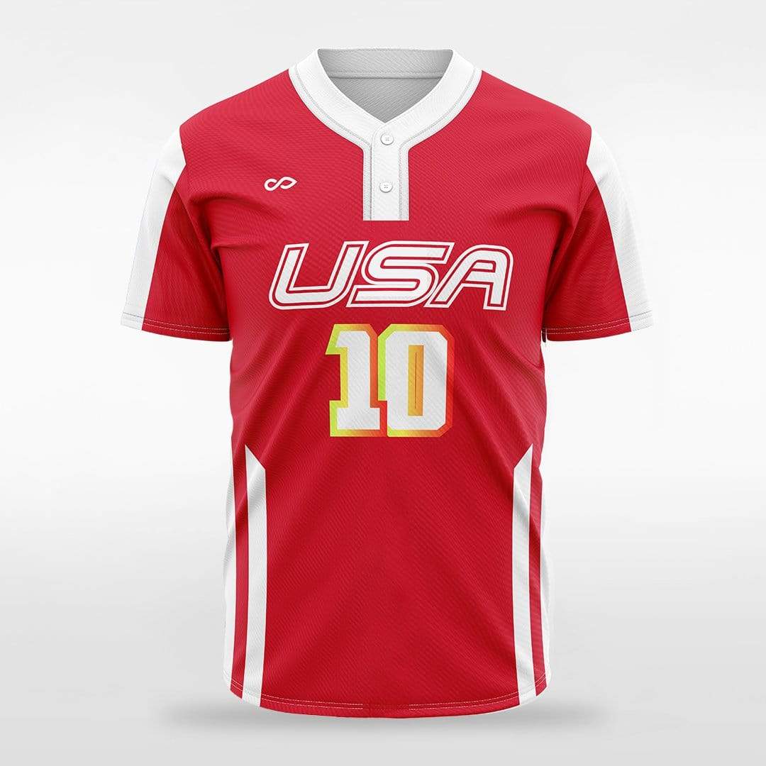 Custom Button Baseball Jersey