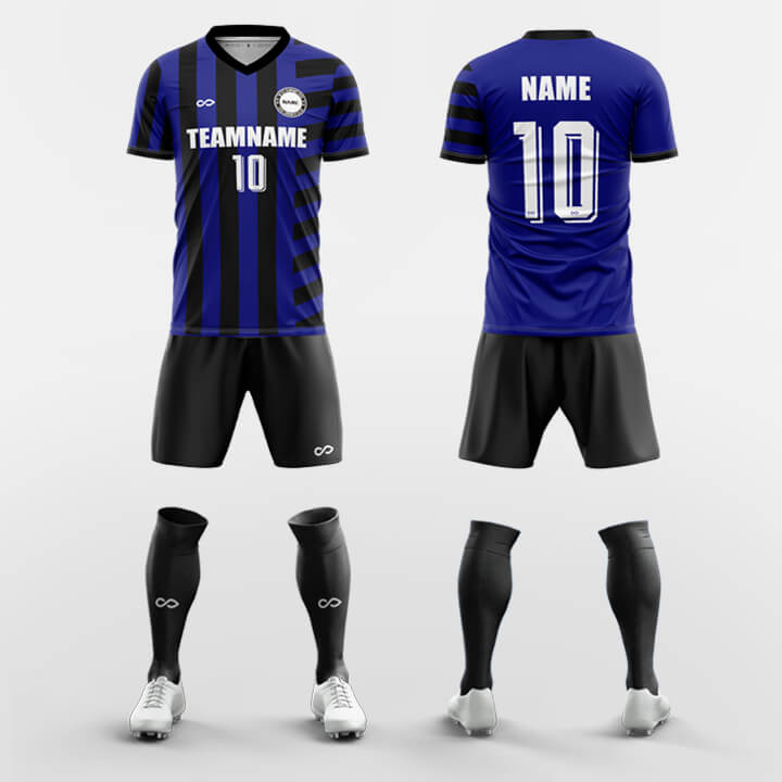 blue custom soccer jerseys kit