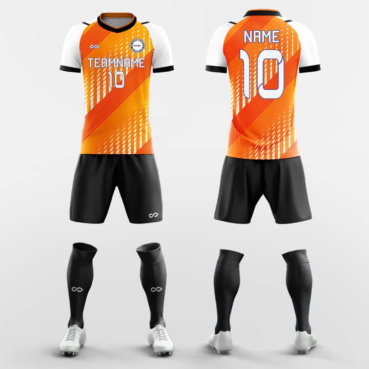 orange soccer jersey kit
