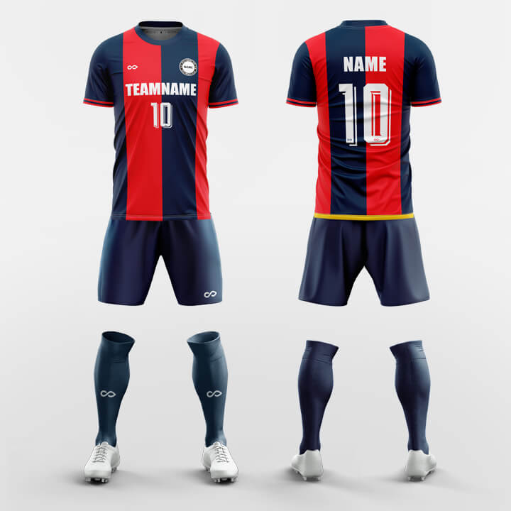 red custom soccer jerseys kit