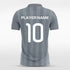 Gray Stripe Custom Soccer Uniform