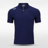 Adult Lapel Polo Blue