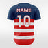 Flag Customized Button Down Baseball Jersey