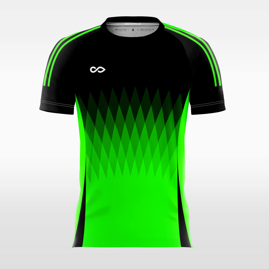 green custom short sleeve jersey