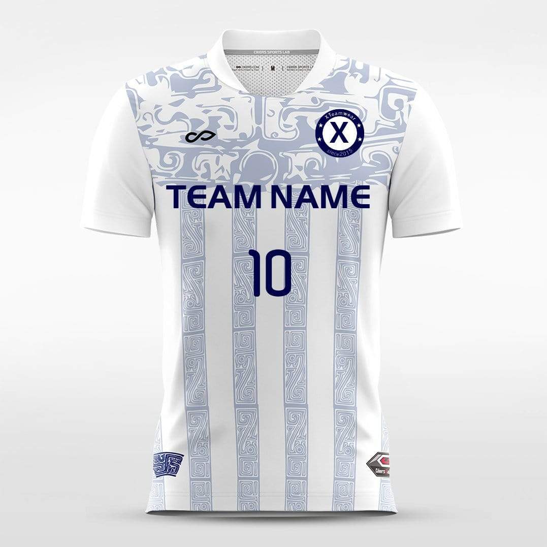 White Stripe Men Soccer Jersey