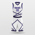 Blue&White Stripe Fission Basketball Set for Team