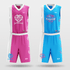 Pink&Blue Tai Chi Sublimated Basketball Team Set
