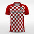 Red Plaid Sublimated Soccer Jersey