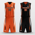 Black&Orange Custom Reversible Basketball Set