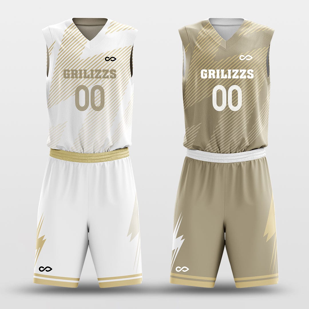 White and Yellow Basketball Jerseys