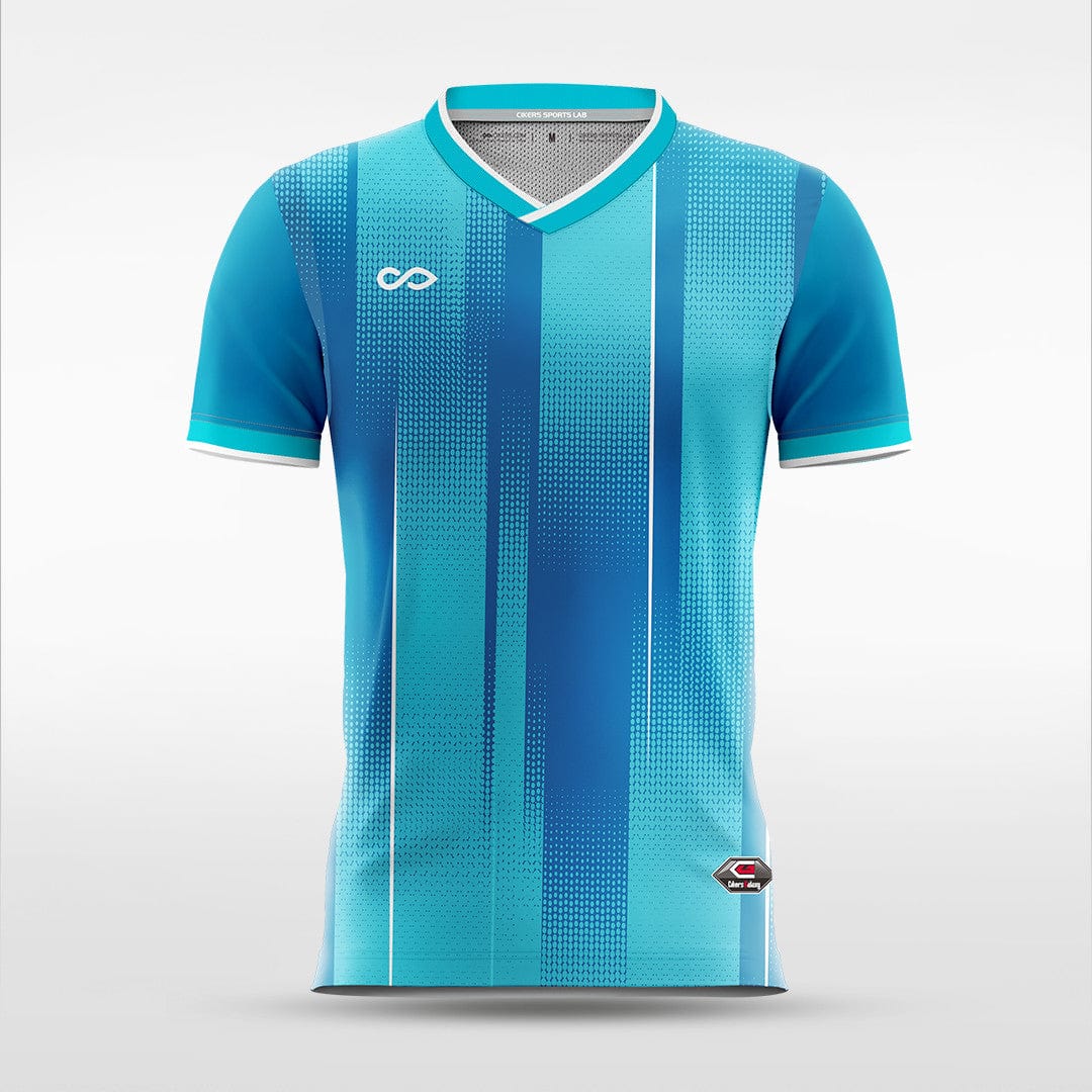 Blue Staggered Soccer Jersey