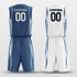 Blue&White Custom Sublimated Basketball Set