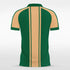 Green&Red Striped Soccer Uniform Design