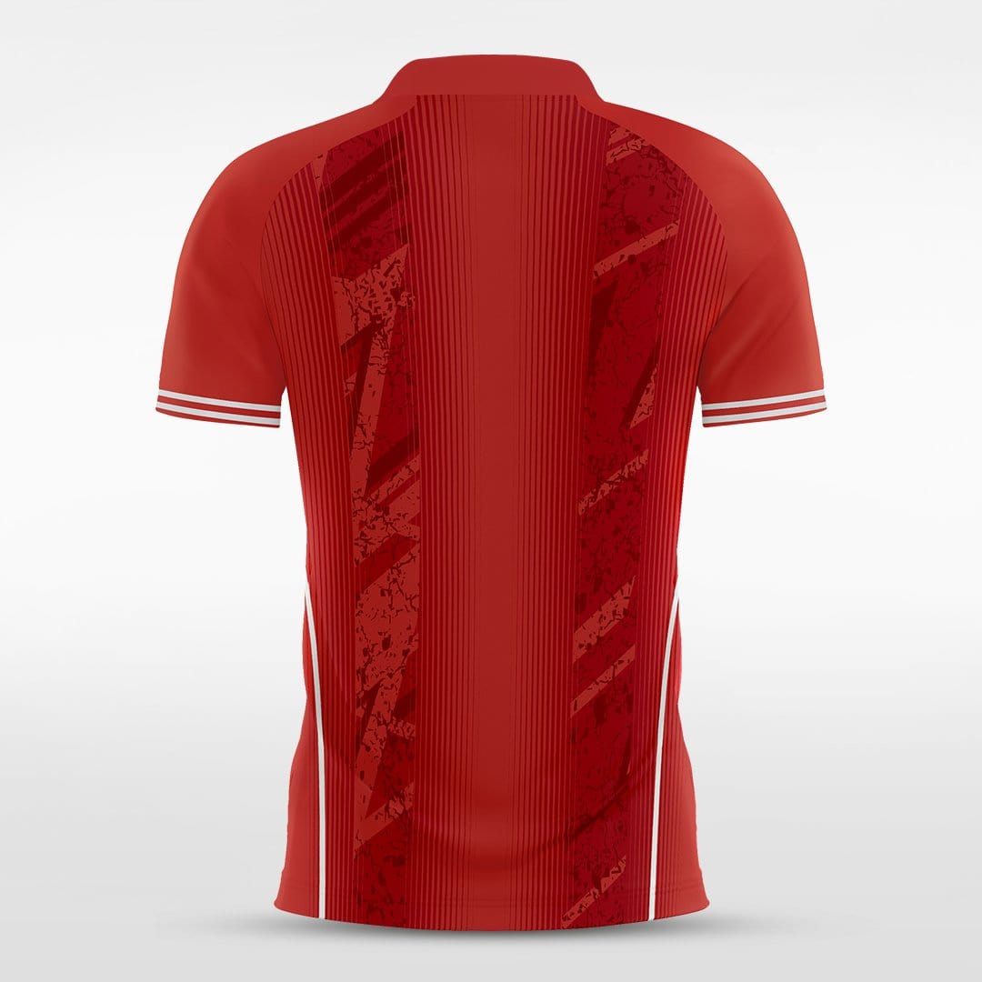 Red Men's Team Soccer Jersey Design