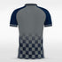 Blue Plaid Custom Soccer Jersey