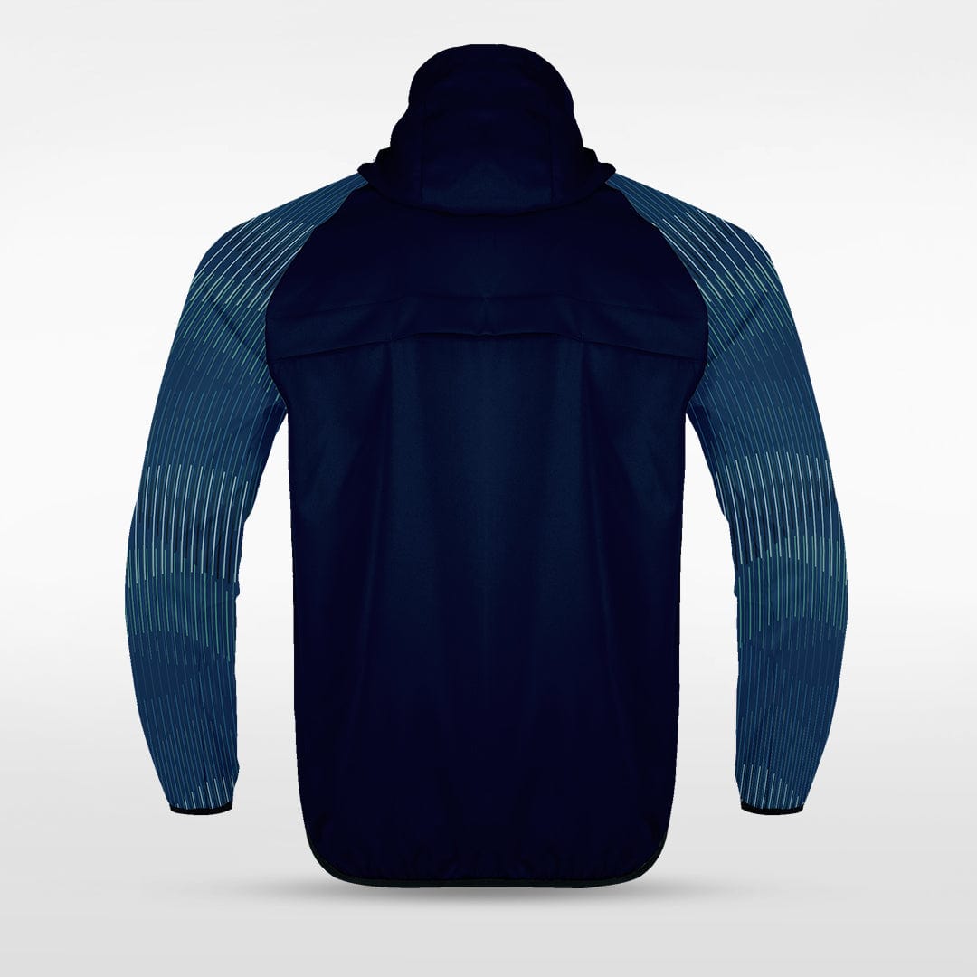 Navy Embrace Orbit Customized Full-Zip Jacket Design