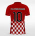 Red Plaid Football Shirts Design