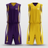Yellow&Purple Murmur Sublimated Basketball Set