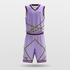 Purple Stripe Fission Sublimated Basketball Team Set