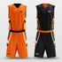 Orange&Black The Wheel of Fate Sublimated Basketball Set