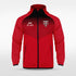 Red Historic Greek Customized Full-Zip Jacket Design