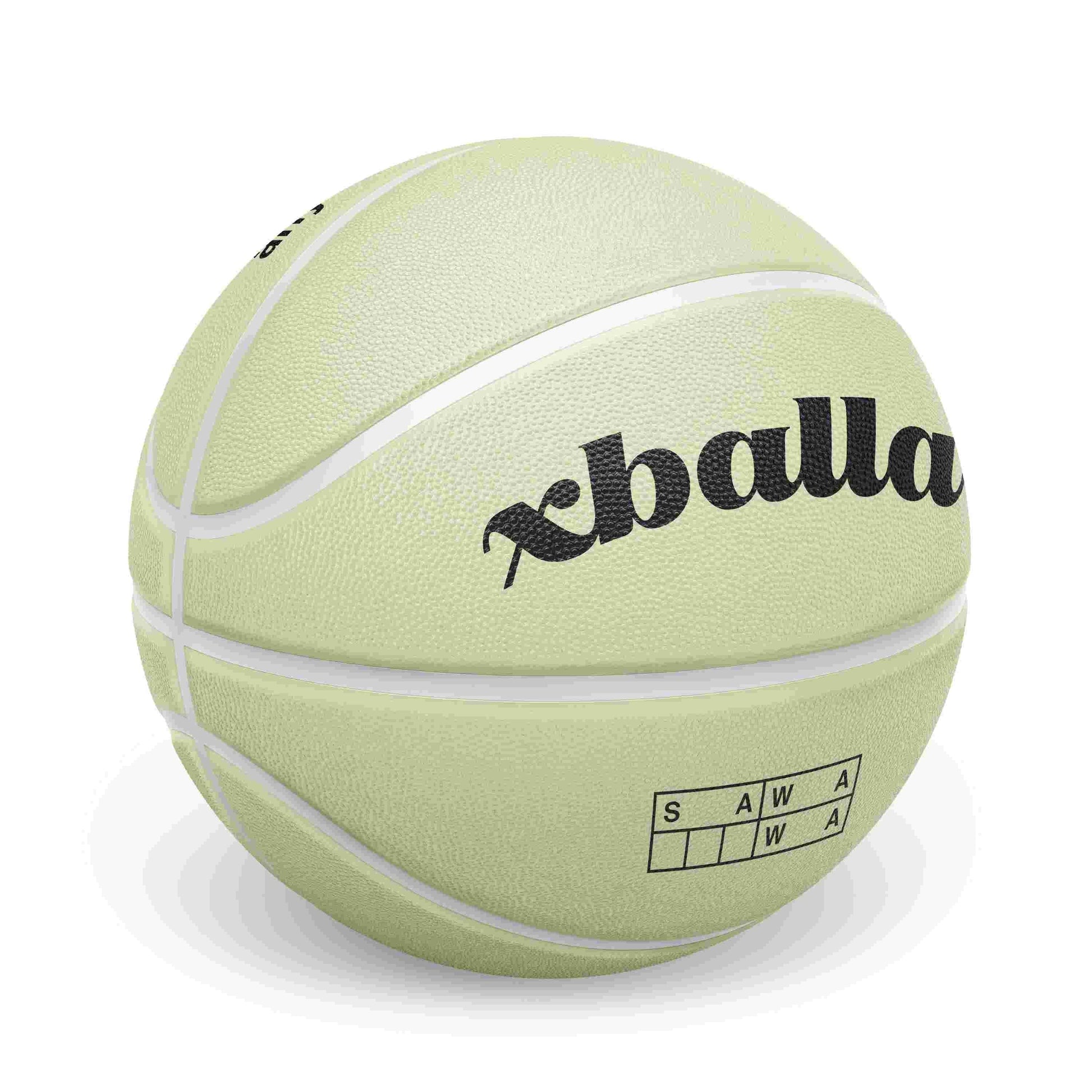 yellow basketball ball