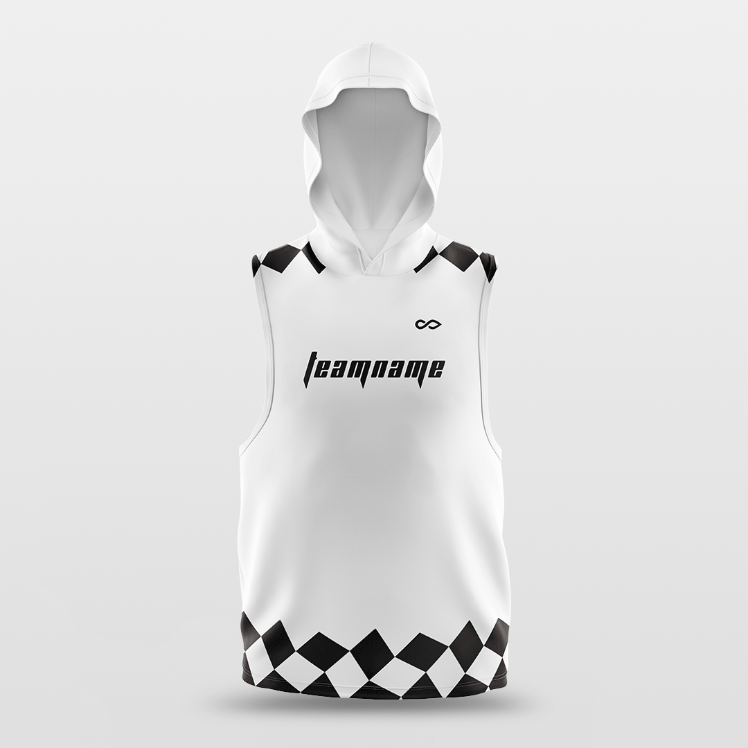 Black&White Basketball Sleeveless Hoodies