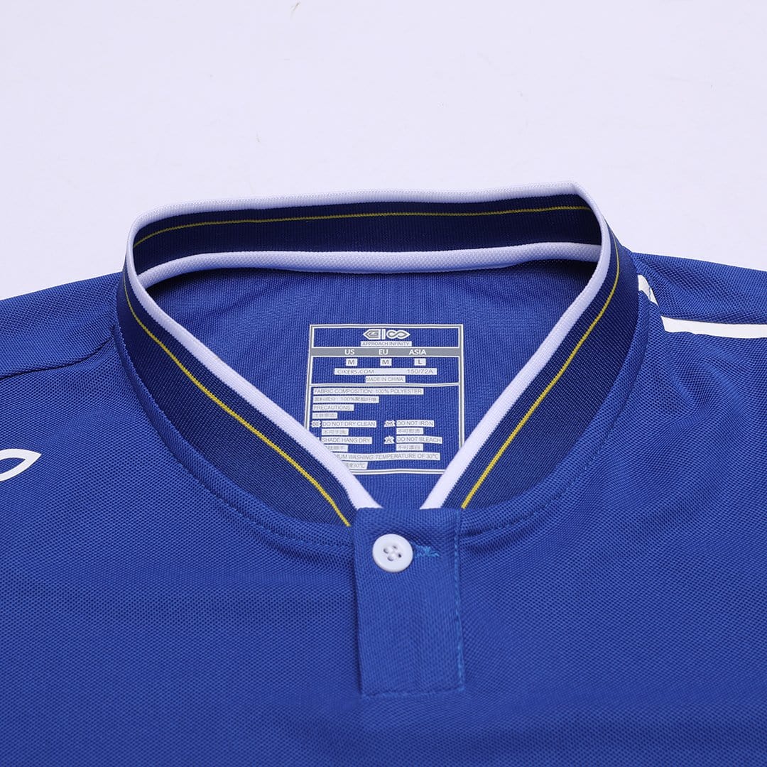 Blue Kids Stand Collar Polo Shirts