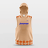 Orange Custom Basketball Sleeveless Hoodies