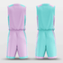 Purple&Cyan Field Reversible Basketball Set
