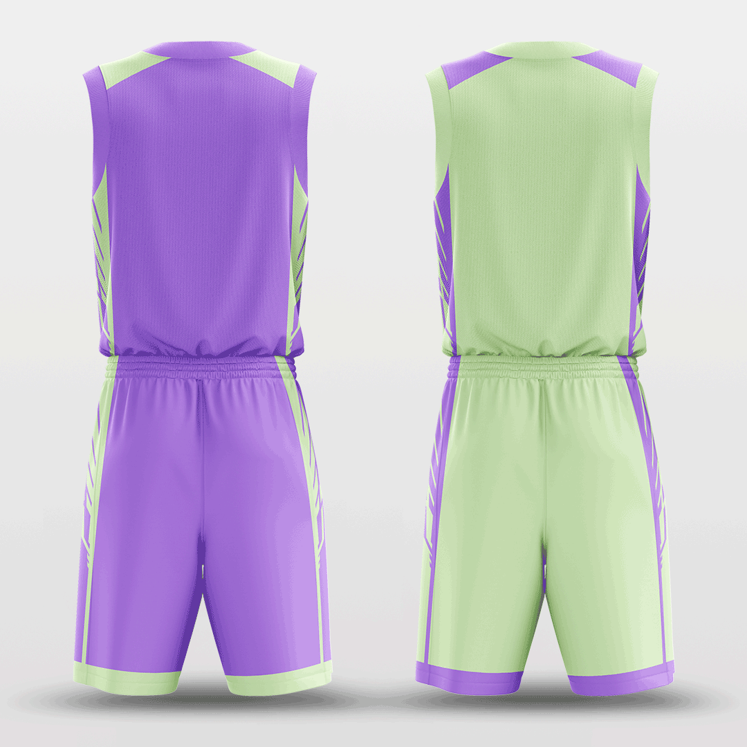 Purple&Green Field Reversible Basketball Set