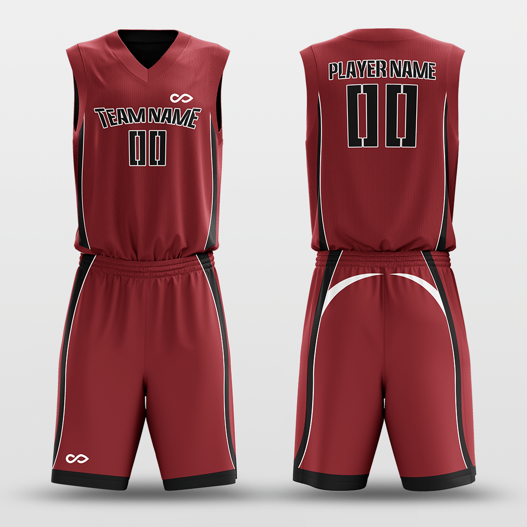 Red&Black Customized Classic20 Reversible Basketball Set