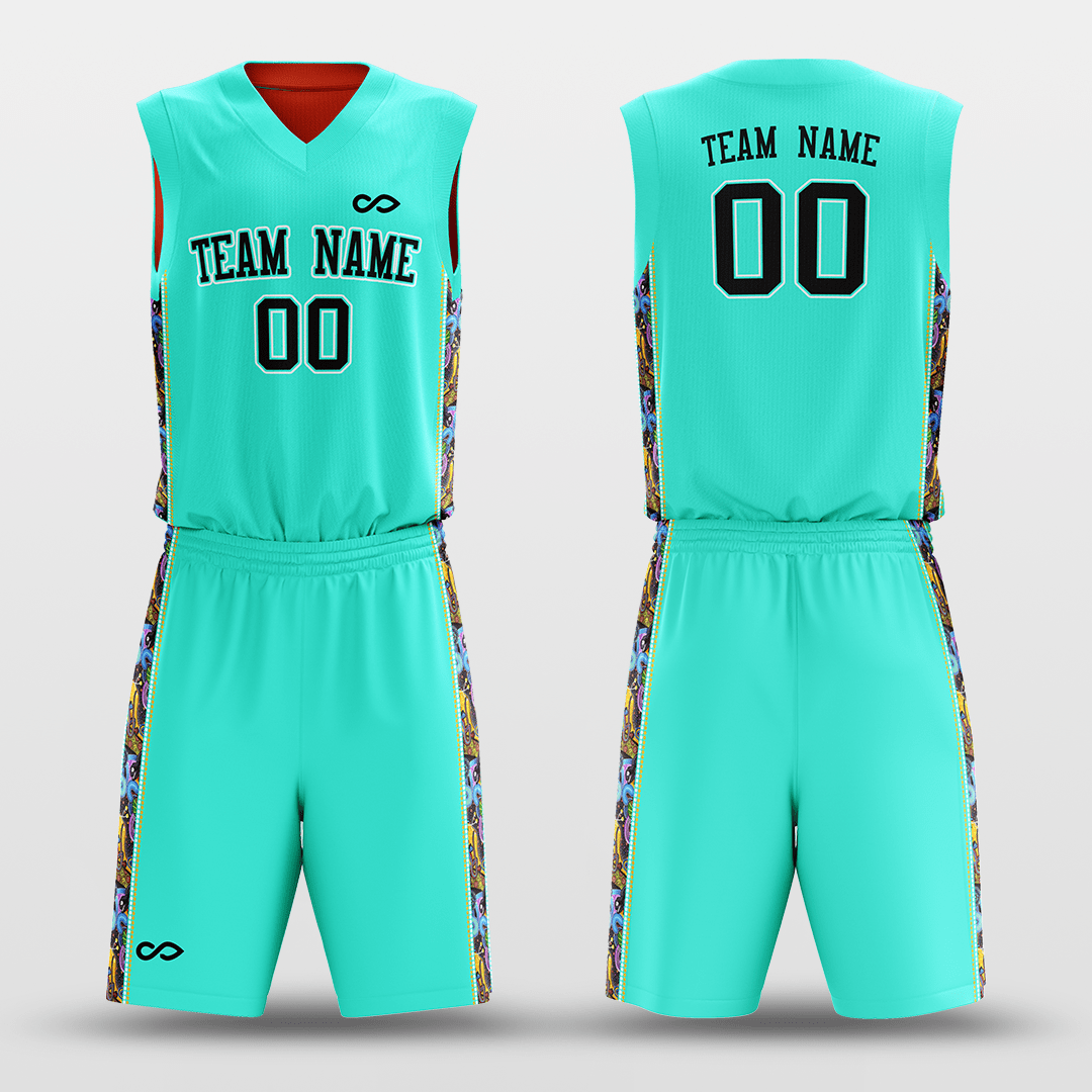 Orange&MintReversible Basketball Set