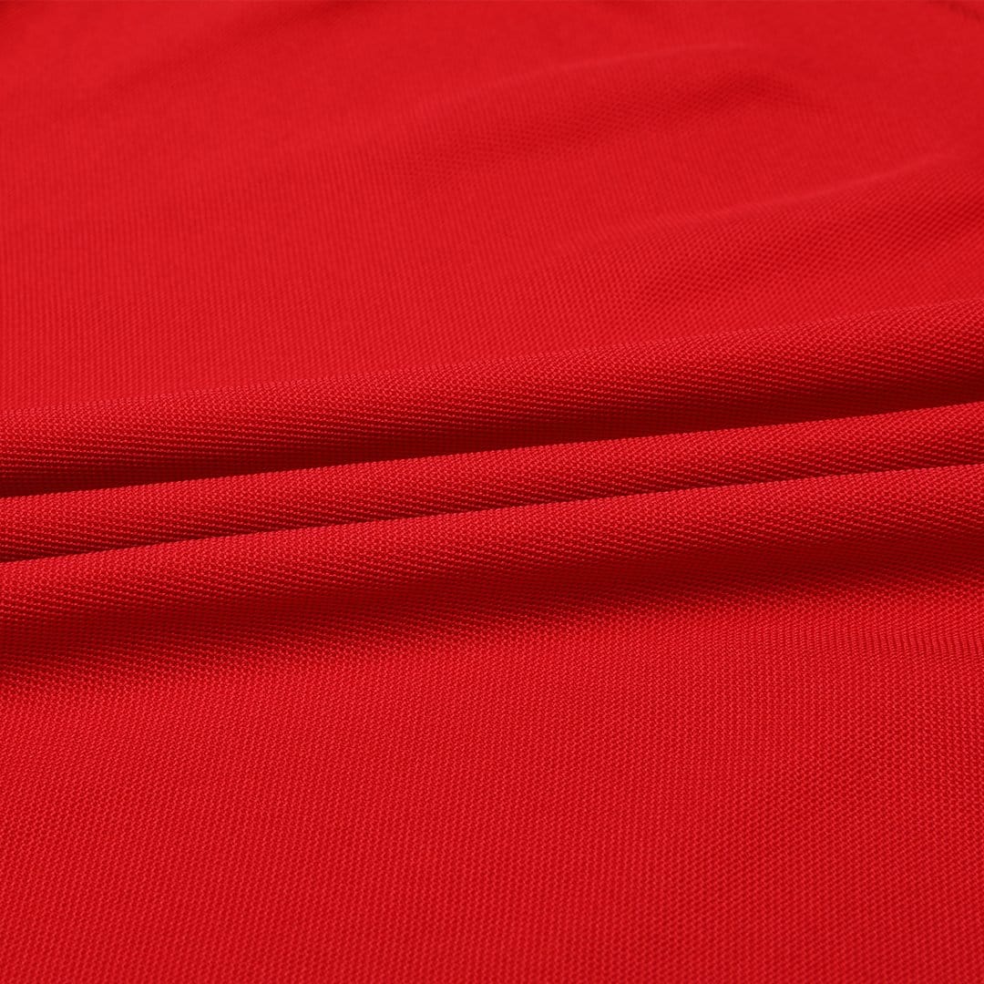 Red Kids Stand Collar Polo Shirts