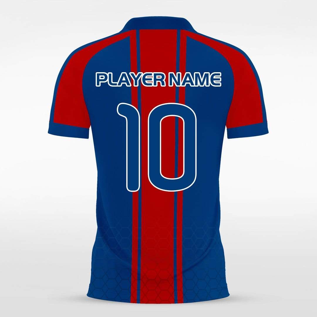 Royal&Red Striped Sublimated Soccer Jersey