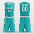 Cyan&White Reversible Basketball Set