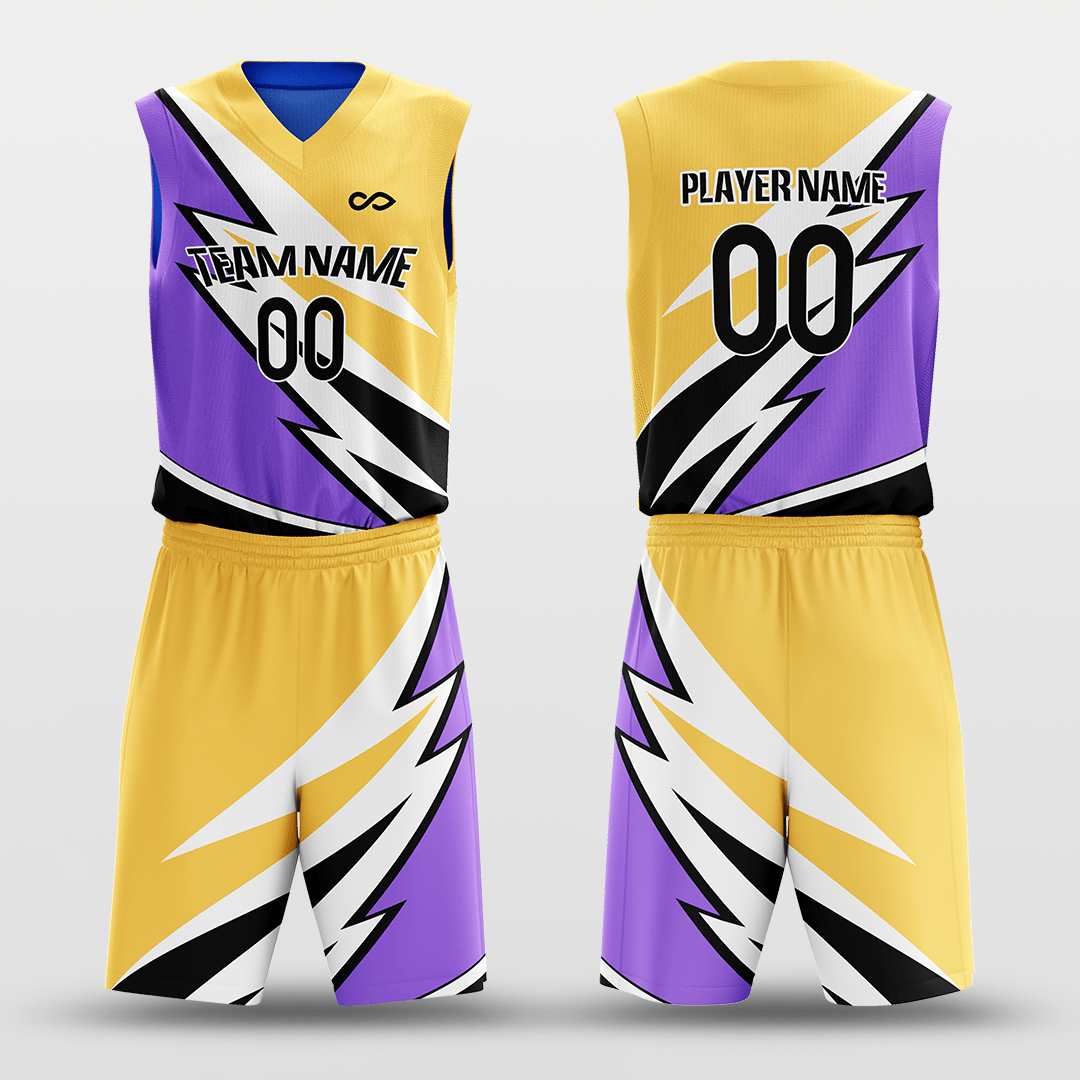 Blue&Yellow Sublimated Basketball Set