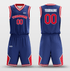 dark blue red basketball jersey kit