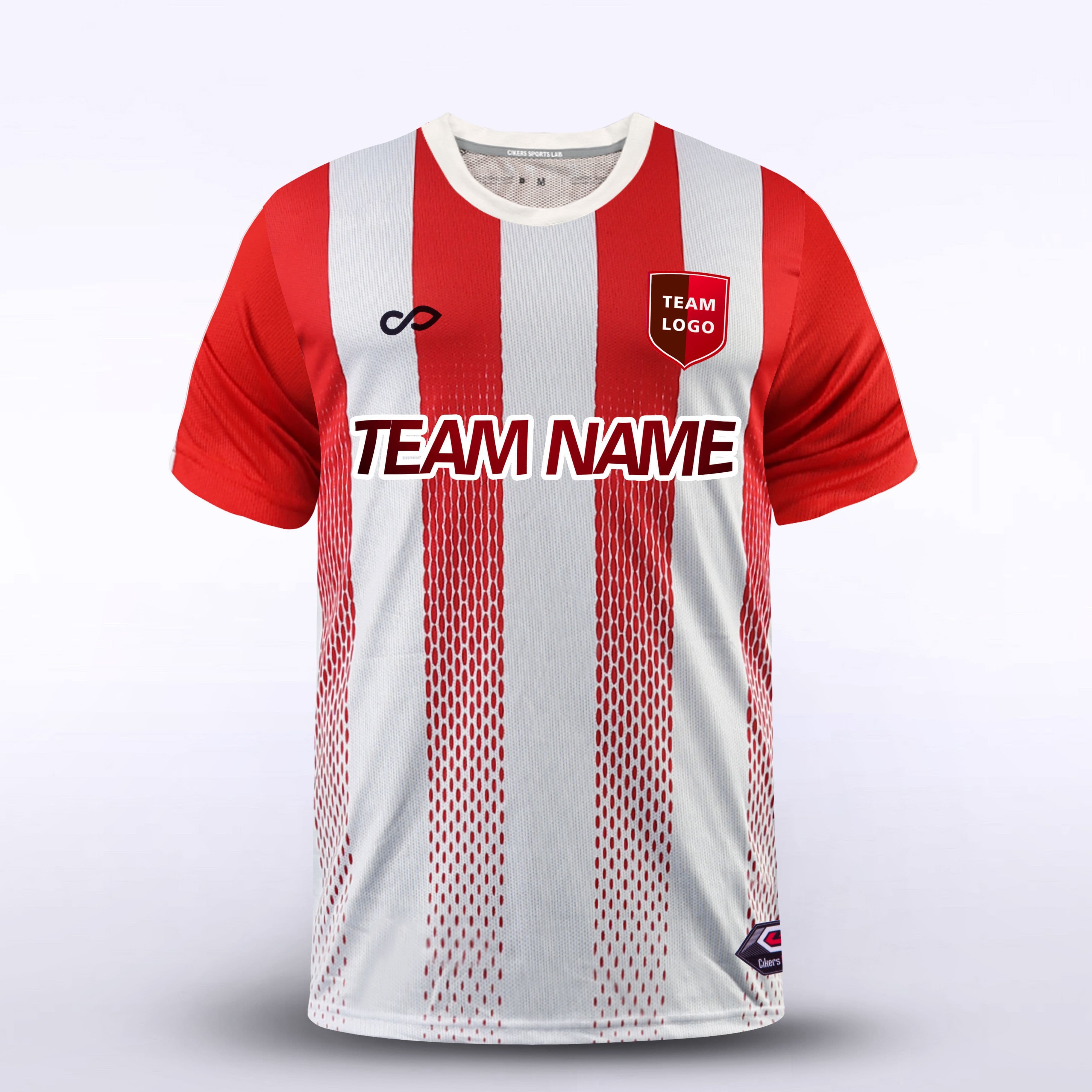 Pink Stripe Kid Soccer Jersey