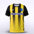 Yellow Stripe Kid Soccer Uniform