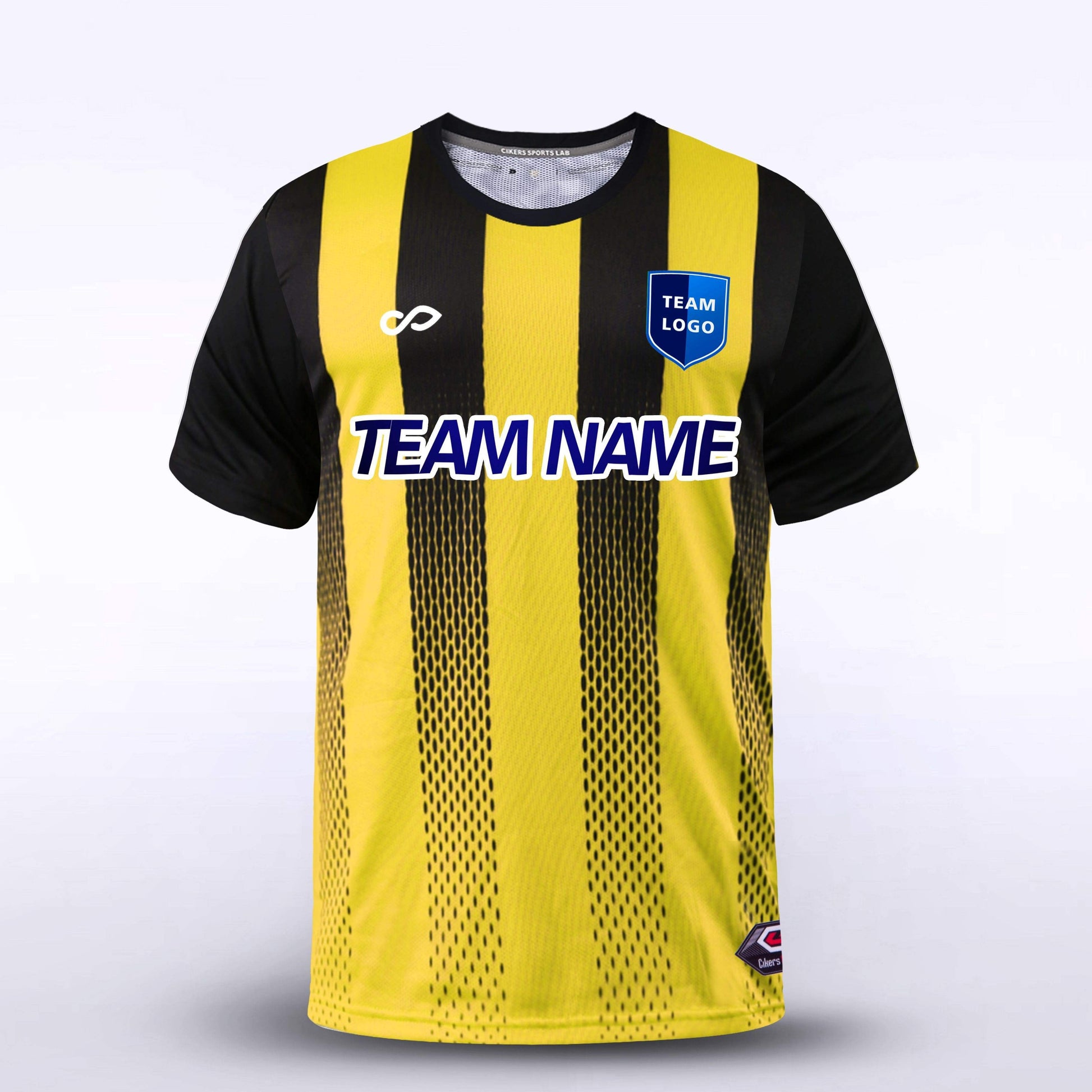 Yellow Stripe Kid Soccer Uniform