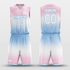 gradient blue powder jersey set