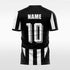 black custom soccer jersey sublimation