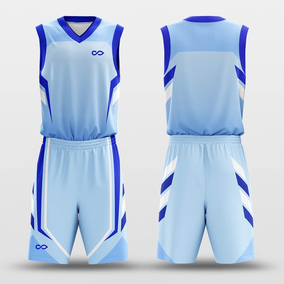 blue ice skate blade basketball jersey
