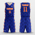 blue block custom basketball jersey