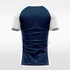 blue custom short sleeve jersey