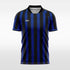 blue custom soccer jersey sublimation