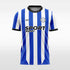 blue custom soccer jersey