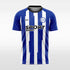 blue custom soccer jersey