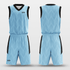 blue customized basketball jersey kit